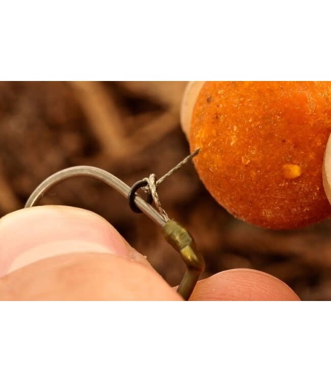Korda DF Carp Rig Barbless (incl Free Extenda Stops) Haken Wide Gape Barbless - Soft N-Trap 15lb