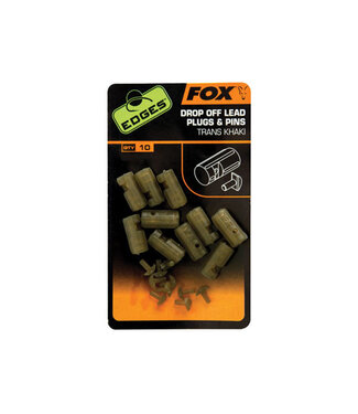Fox Edges Drop Off Lead Plugs &amp; Pins Trans Khaki