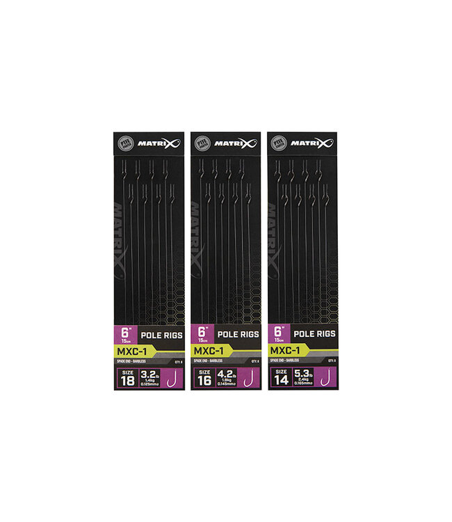 Matrix Onderlijn MXC-1 Pole Rigs 6” (15cm) Spade End - Barbless