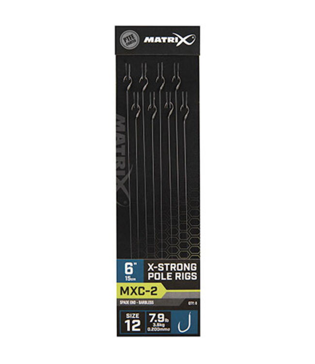 Matrix Onderlijn MXC-2 X-Strong Pole Rigs 6” (15cm) Spade End - Barbless