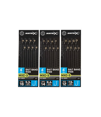 Matrix Onderlijn MXC-3 Bait Band Rigs 4” (10cm) Eyed - Barbless