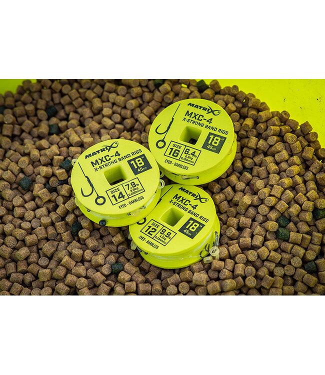 Matrix Onderlijn MXC-4 X-Strong Bait Band Rigs 18” (45cm) Eyed - Barbless