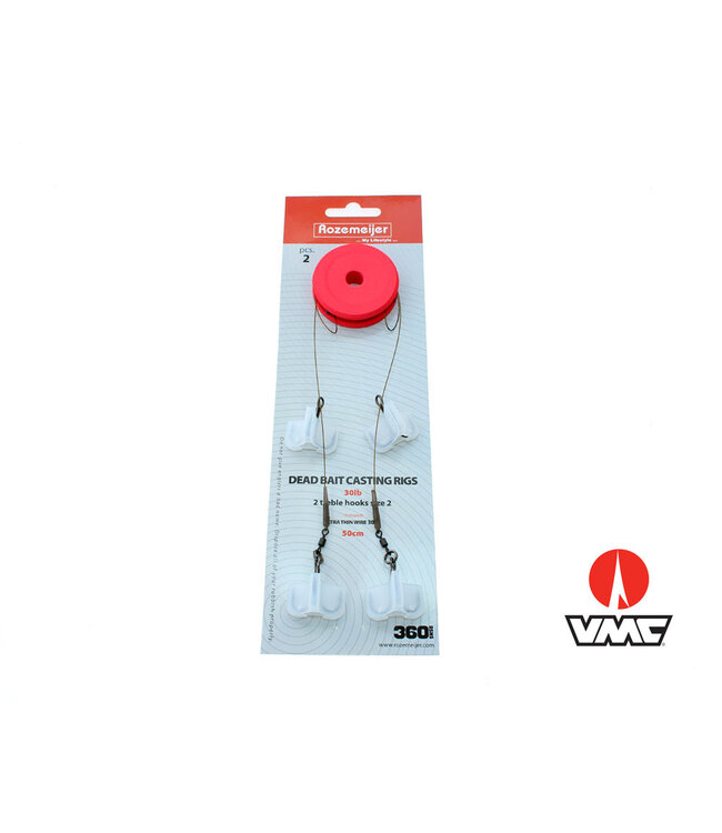Rozemeijer Deze Bait Casting Rigs - 50cm - 30lb - 2 Treble Hooks Size 2