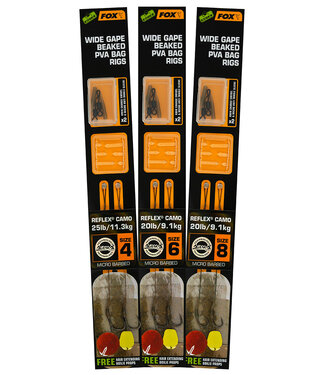 Fox Edges Wide Gape Beaked PVA Bag Rigs