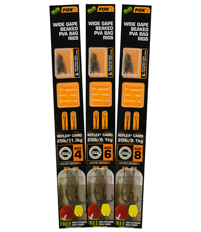 Fox Edges Wide Gape Beaked PVA Bag Rigs