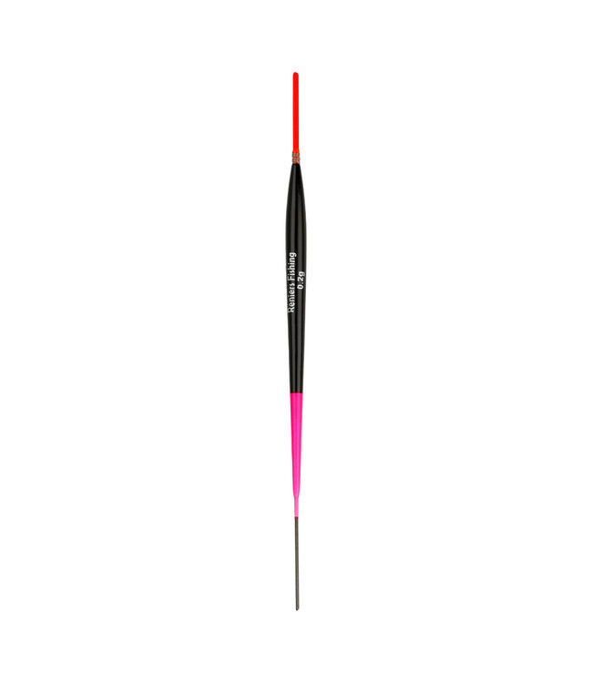 Reniers Fishing Dobber RF N16 – Handgemaakte Slanke Balsa Pen met 1.2 mm Volle Antenne, Carbon Onderantenne en RVS Ogen voor Wintervisserij, Voorn, Brasem en Karper