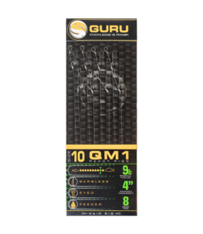Guru QM1 Ready Rigs - Standard Hair 4" - Eyed Barbless (8 pcs)
