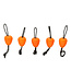 Reniers Fishing Dacron Connectors Soft 5 pcs – Zachte Dacron Connectors met Rubberen Cone voor Veilige Verbinding tussen Elastiek en Lijn