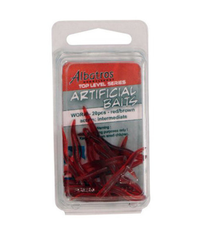 Albatros Artificial Baits  Worm Red
