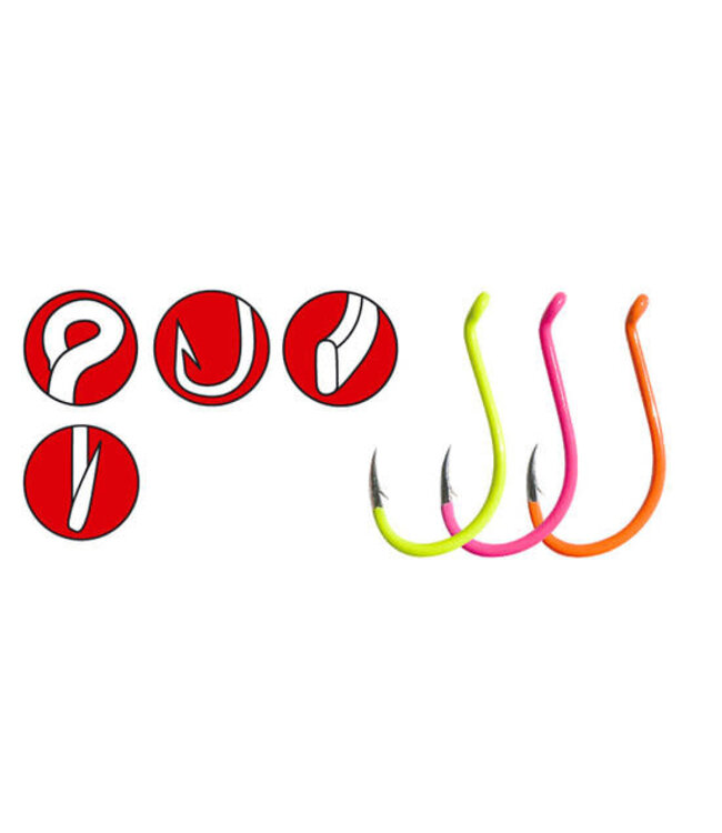 Gamakatsu Haak Colored LS-5314A Eyed - Barbed (7 pcs)