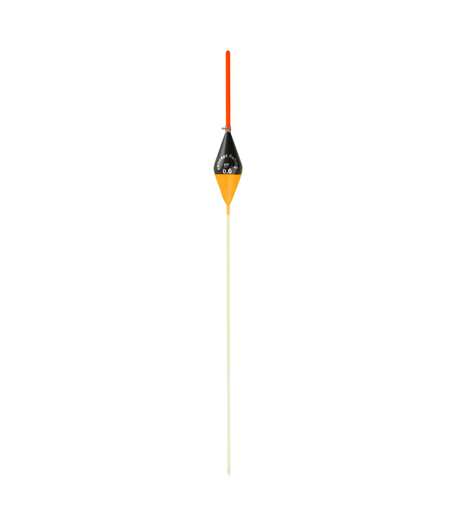Reniers Fishing Dobber CF50 – Handgemaakte Sterke Balsa Inline Dobber met Sprinoog, 1.8 mm Bovenantenne en Witte Fiberglass Onderantenne voor Grote Karper, Pellets en Commerciële Vijvers