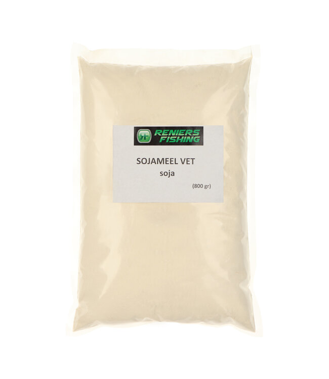 Reniers Fishing Farine de Soja Grasse 1kg – Farine de Soja Grillée au Parfum Sucré, Riche en Matières Grasses pour Bouillettes