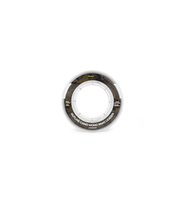 Avid Carp Outline Camo Mono Snag Leader (100m)
