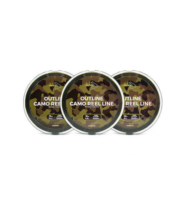 Avid Carp Outline Camo Braided Mainline (600m) 30lb - 0.25mm - 13.6kg