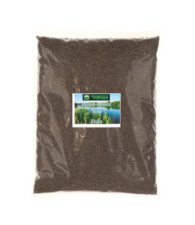 Reniers Fishing Purple Pellets 2kg – Carp Extrudé Pellets voor Voeren, Haakaas, Method Feeder en Paste