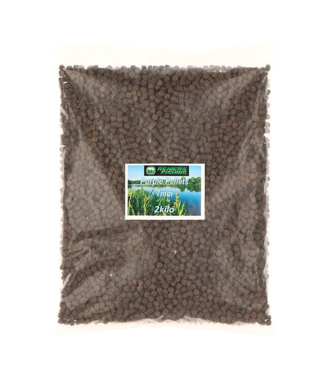 Reniers Fishing Purple Pellets 2kg – Carp Extrudé Pellets voor Voeren, Haakaas, Method Feeder en Paste