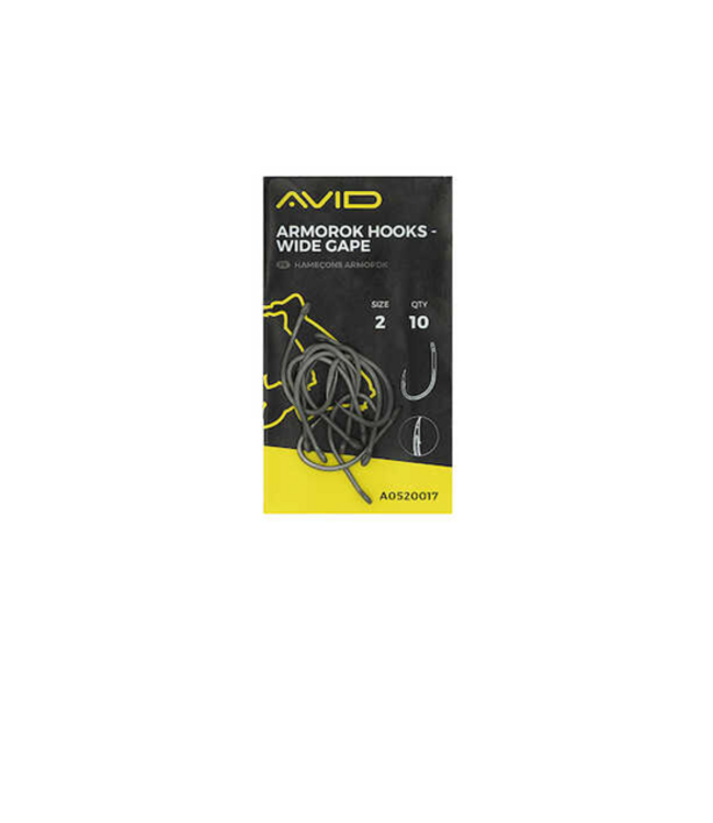 Avid Carp Armorok Hooks - Wide Gape (10 pcs)