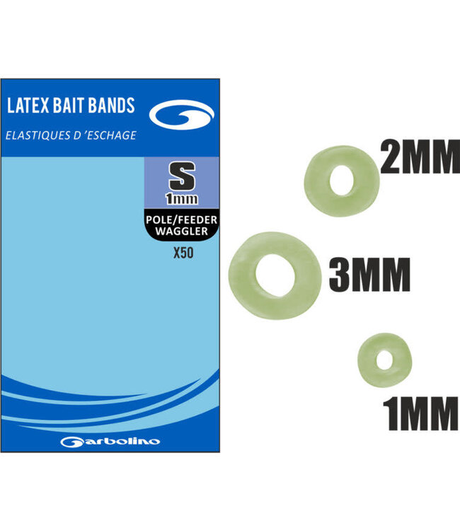 Garbolino Latex Bait Bands (+/- 50 pcs)