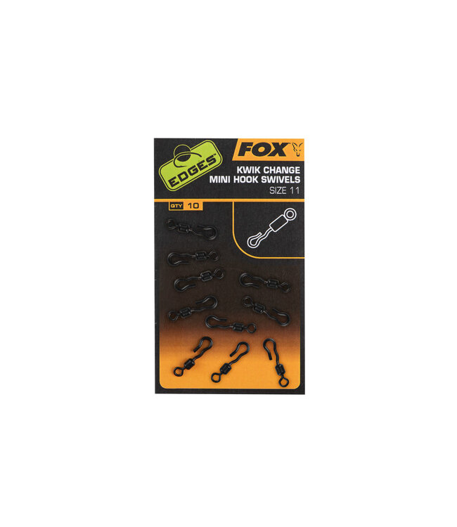 Fox Edges Kwik Change Mini Hook Swivels Size 11