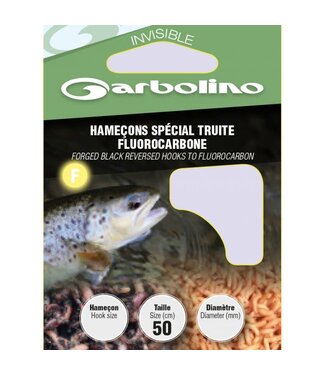 Garbolino Hameçons Montés Spécial Truite Fluorocarbone 50cm (10 pcs)
