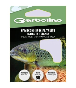 Garbolino Onderlijn Speciaal Forel Maden -Wasmot 50cm (10 pcs)