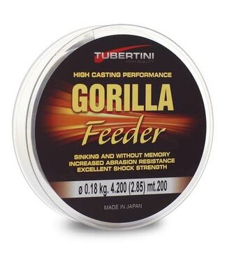 Tubertini Gorilla Feeder Sinking Line 200m – Nylon Feeder Coulant à Faible Élasticité