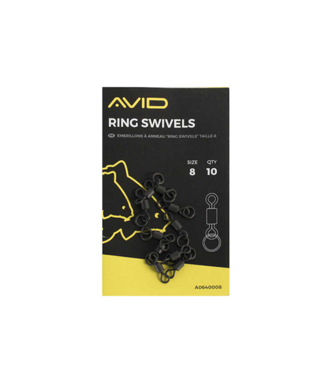 Avid Carp Terminal Tackle Emerillon Ring 10pcs Taille 8