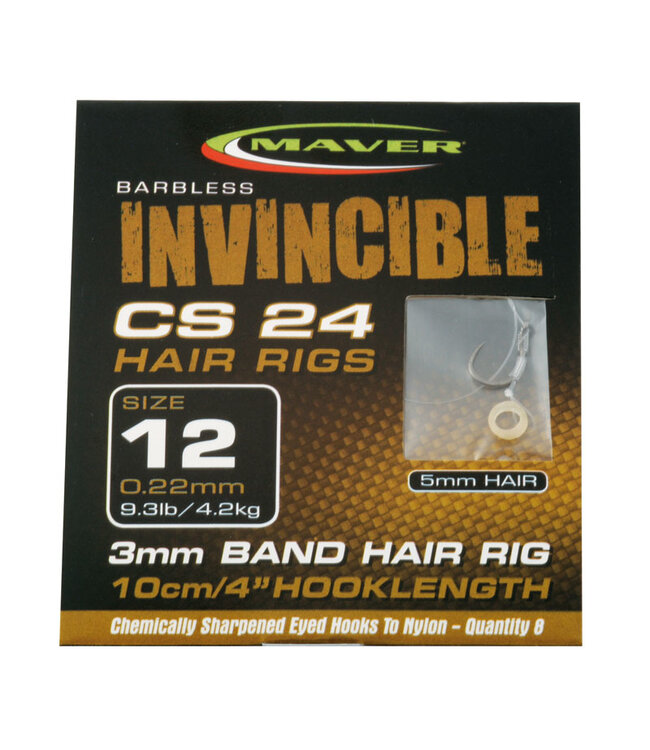 Maver Invincible CS 24 Baitband Hair Rig Barbless 8pcs