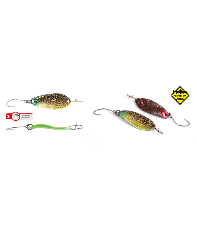 Rapture Area Spoon Drone 30mm 2g – Trout Area Lepel voor Lange Afstand met 3D Trillingen, Flitsen en Verwisselbare Haken