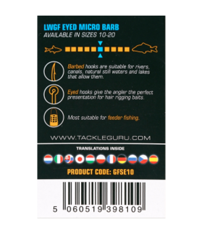 Guru LWGF Micro Barb Eyed Feeder Special (10 Stück)