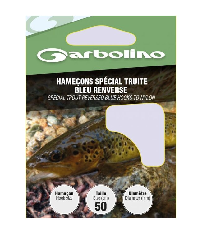 Garbolino Hameçons Montés Truite Blues Renversés 50cm 10pcs