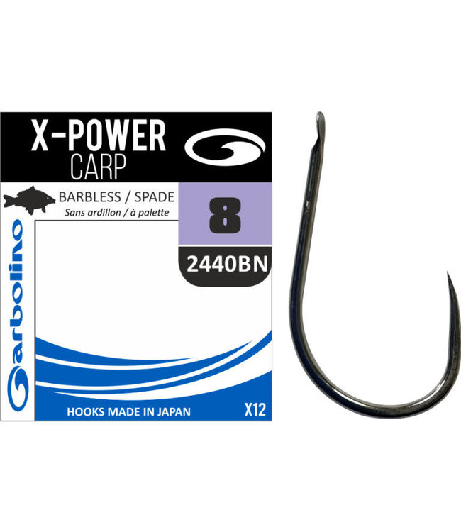 Garbolino l'Hameçon X-Power Carp Sans Ardillon - à Palette