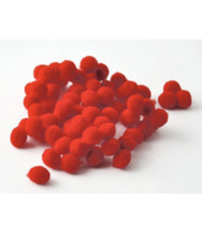 Arca Pompon 8mm 70 stuks – Zachte Pompons voor aan de Haak, Ideaal om te Soaken en Tussen 2 Waters te Vissen