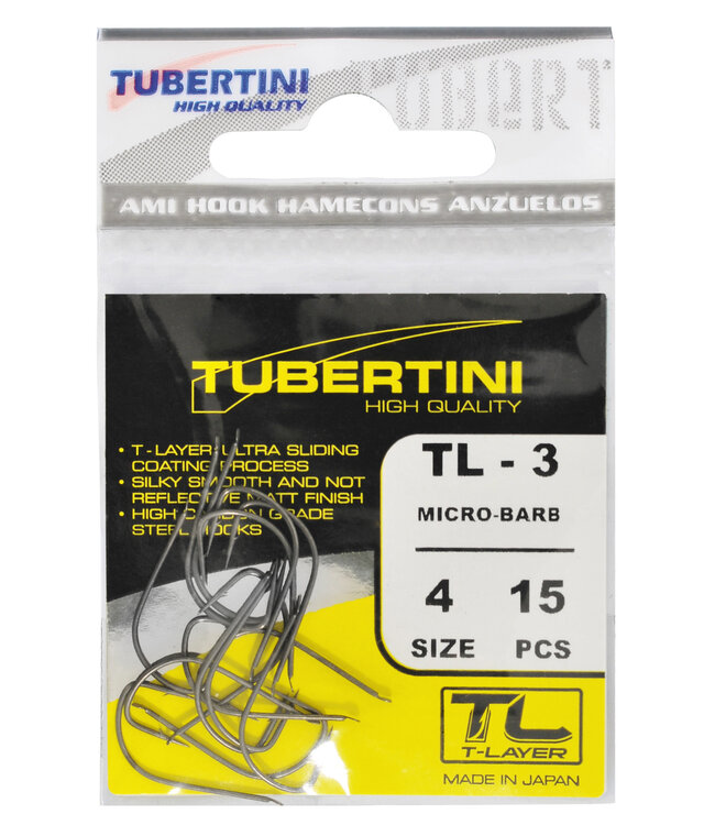Tubertini TL-3 Micro Barbed – Haken mit Mikro-Widerhaken für Forelle, Stipprute und präzise Köderpräsentation