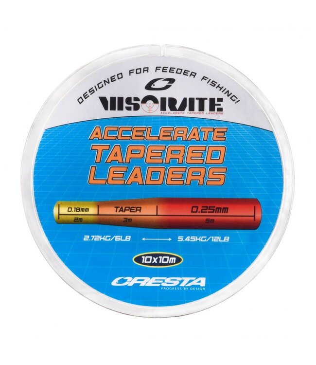 Cresta Accelerate Tapered Leaders 10x10m 0.18-0.25mm