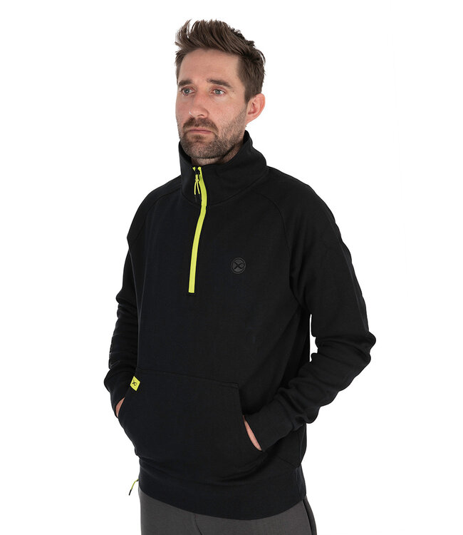 Matrix Black Edition 1/4 Zip Sweat Black-Lime xxxlarge