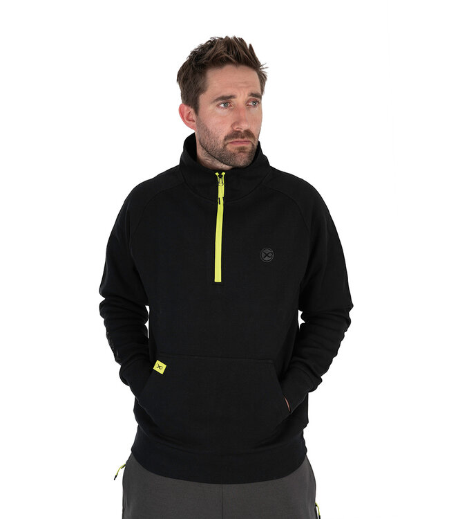 Matrix Black Edition 1/4 Zip Sweat Black-Lime xxxlarge