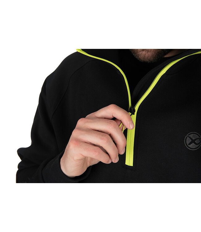 Matrix Black Edition 1/4 Zip Sweat Black-Lime xxxlarge