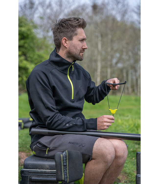 Matrix Black Edition 1/4 Zip Sweat Black-Lime xxxlarge