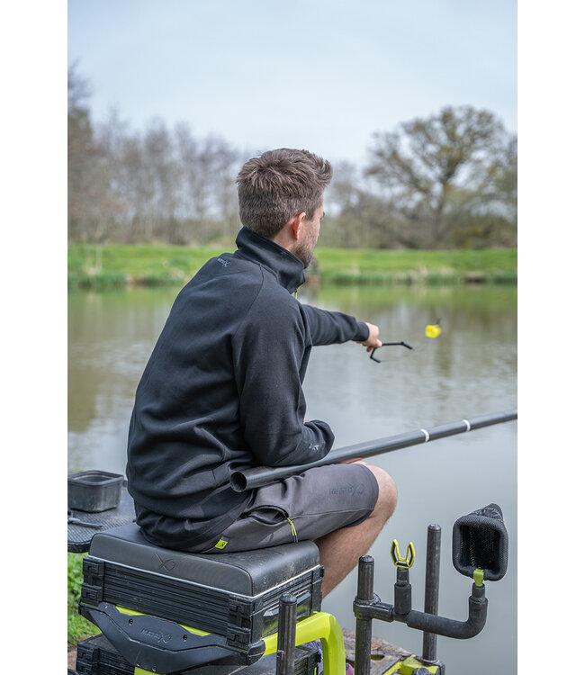 Matrix Black Edition 1/4 Zip Sweat Black-Lime xxxlarge