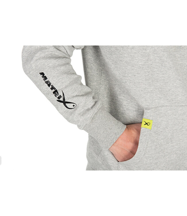 Matrix Black Edition Full Zip Hoody Grey Marl-Lime