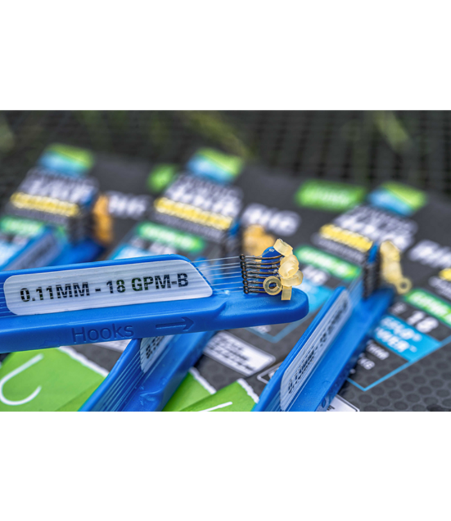 Preston GPM-B Banded Hair Rigs Barbless 10cm (8 pcs)