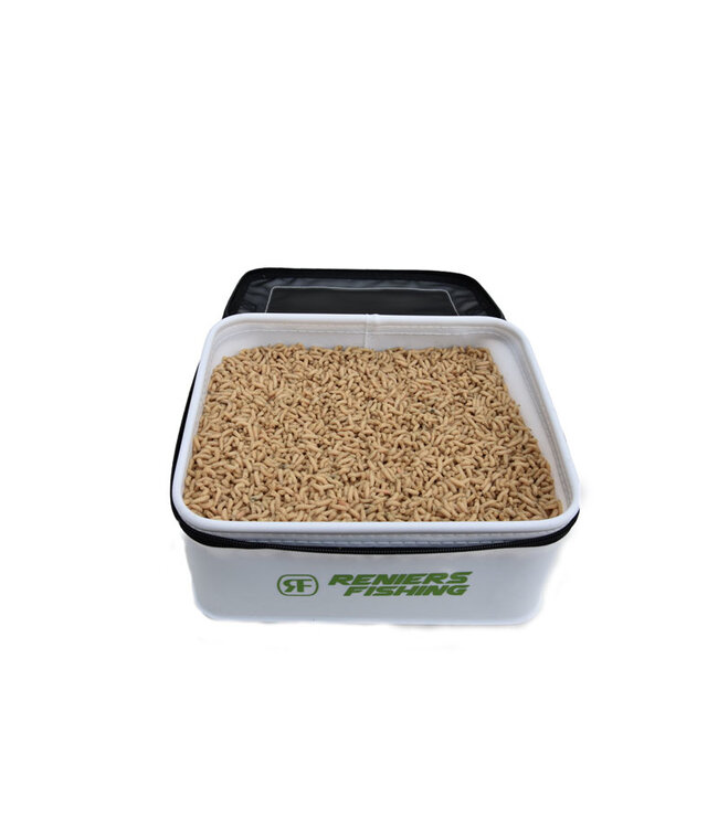 Reniers Fishing Boîte EVA Asticots Et Accessoires Blanc 2 Pièce