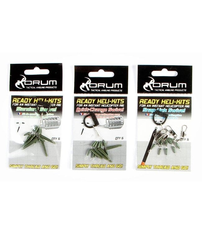 Korum Prêt Heli-Kits pour un Instant Helicopter Rig (5pcs)