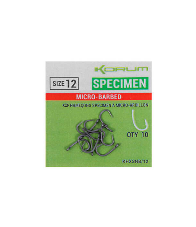 Korum Xpert Specimen Eyed - Micro Barbed (10pcs)