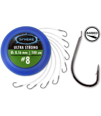 Browning Sphere Ultra Strong Barbed 100cm (8pcs)  Haak 8 - 0.16mm