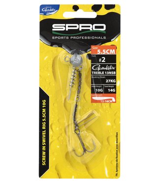Spro Screw in Swivel Rig 5.5cm  - Treble 13NSB (Lure Lenght 12-16cm)