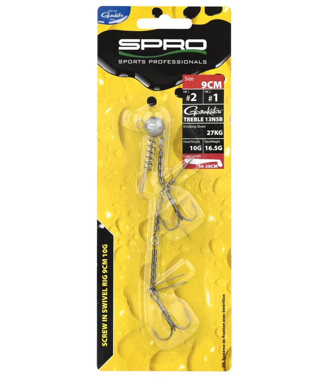 Spro Screw in Swivel Rig 9cm  - Treble 13NSB (Lure Lenght 14-20cm)