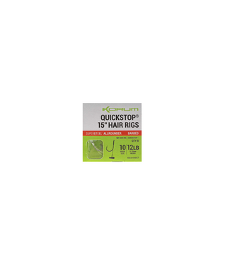 Korum Big Fish Supersteel Allrounder Quickstop 15” Hair Rigs Barbed (8pcs)