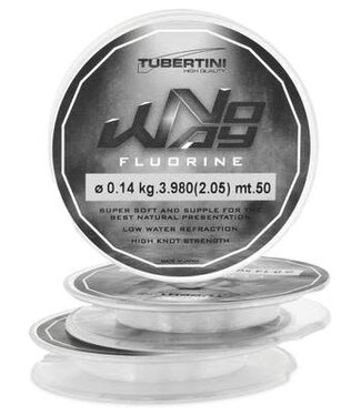 Tubertini Noway Fluorine 50m – Fluorine-Vorfachschnur für Feines, Starkes und Unauffälliges Angeln